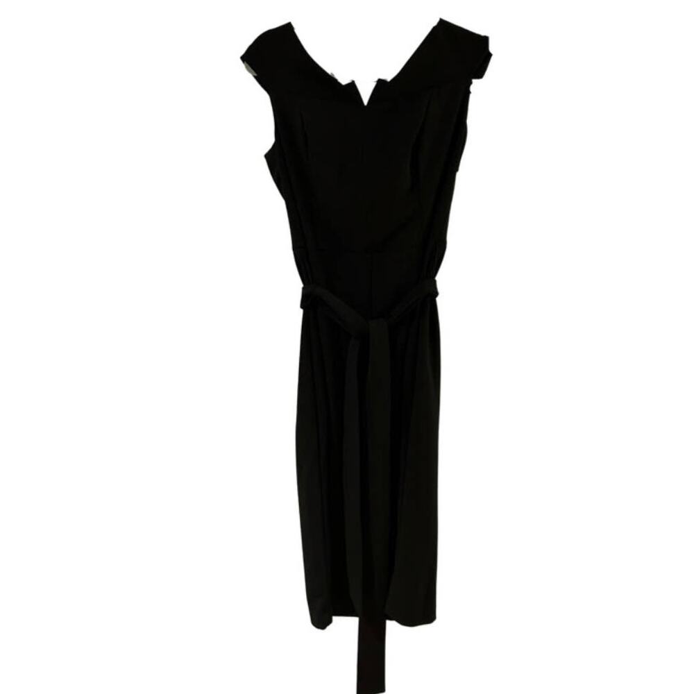 ECI New York Black Tie Waist Stretchy Dress - Size 8
